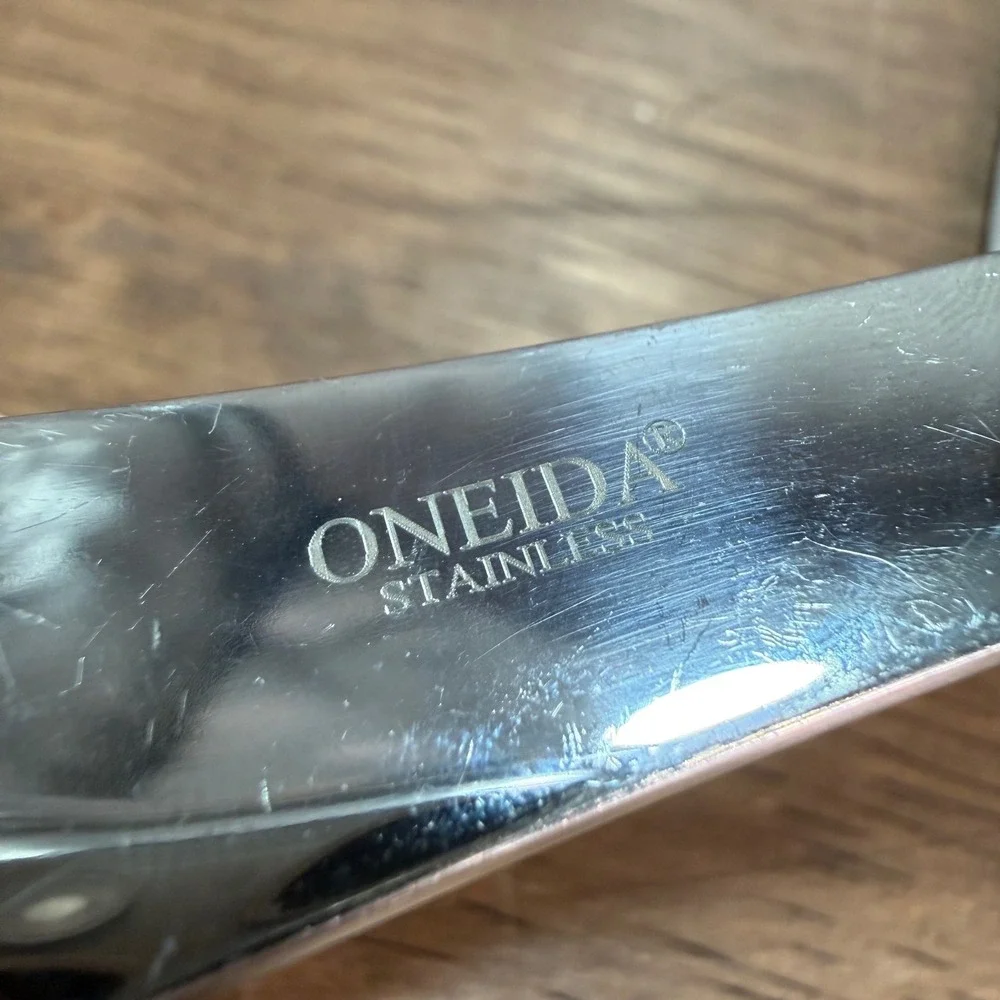 Oneida 18/8 Stainless Steel 2pc Serving Set Pie Server Meat Fork Pattern Neutral